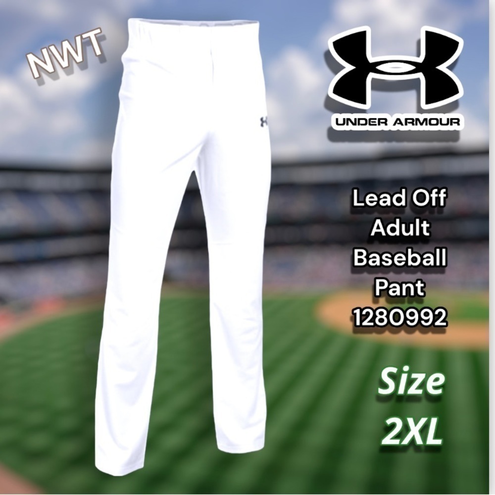 UNDER Armour New with Tags Lead Off White Relaxed Baseball Pants Size 2XL